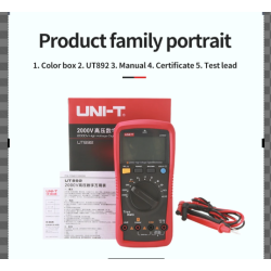 UNI-T UT892 Multimeter Digital 2000V Voltmeter AC DC High Voltage Detector VFC Hz Ohm Capacitance Resistance Electrician Tester