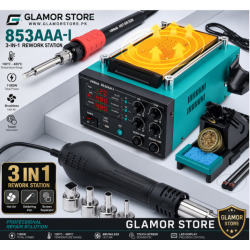 Soldering Station, 853AAA-I 3-in-1 Rework Station, 1180W Screen Separator & 110W Iron