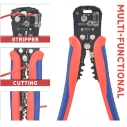 HS-D2 Automatic Electric Wire Cable Stripper For AWG22-10, Multi-function Stripping Tool, Wire Cutter, Crimper